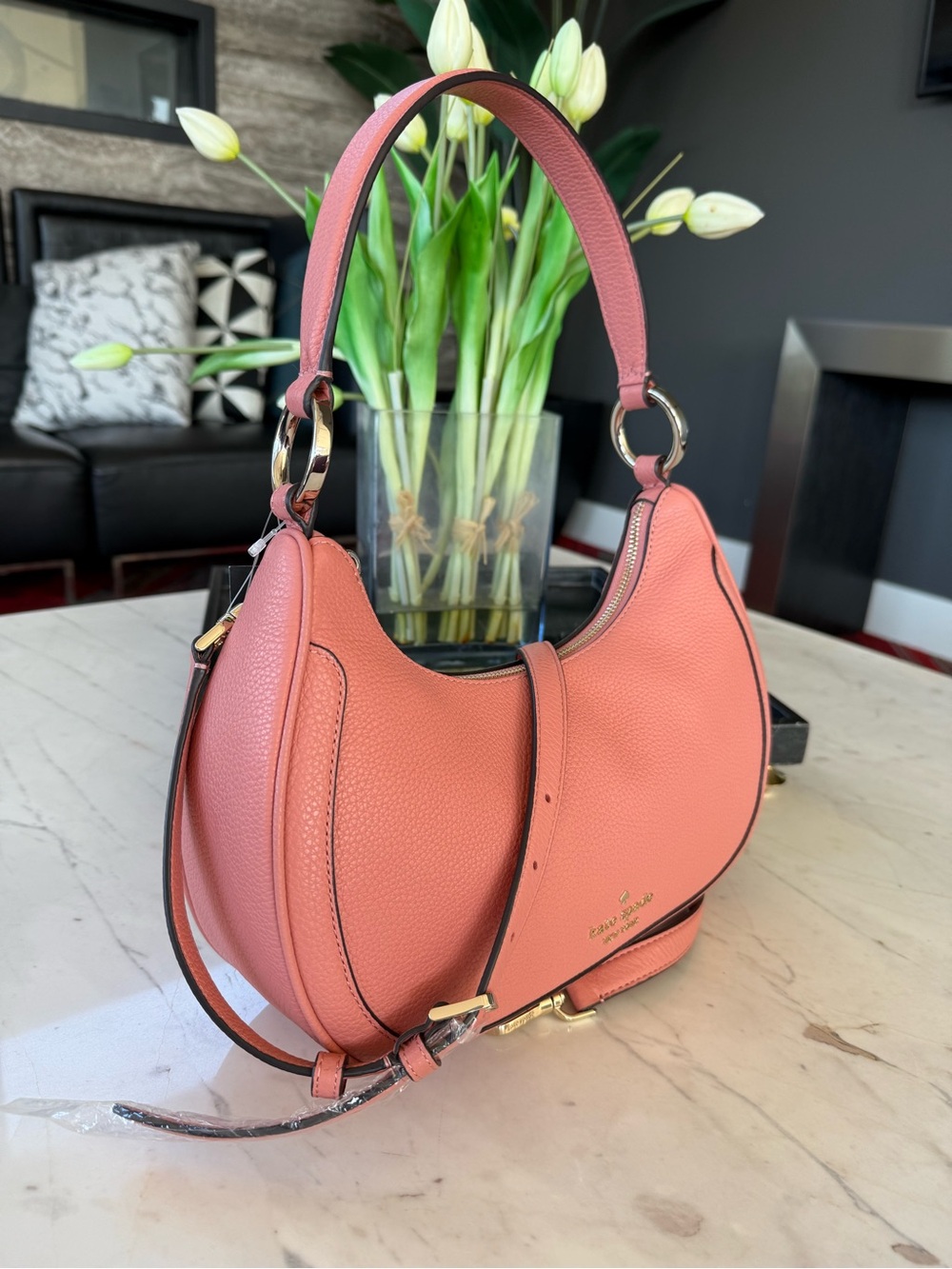 New Kate Spade Leila Pebbled Leather Shoulder Bag - Picture 3 of 16